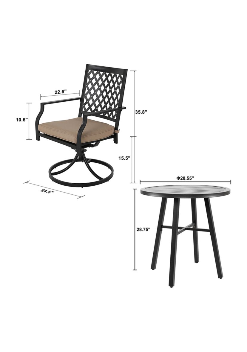 Two Person Iron Bistro Set
