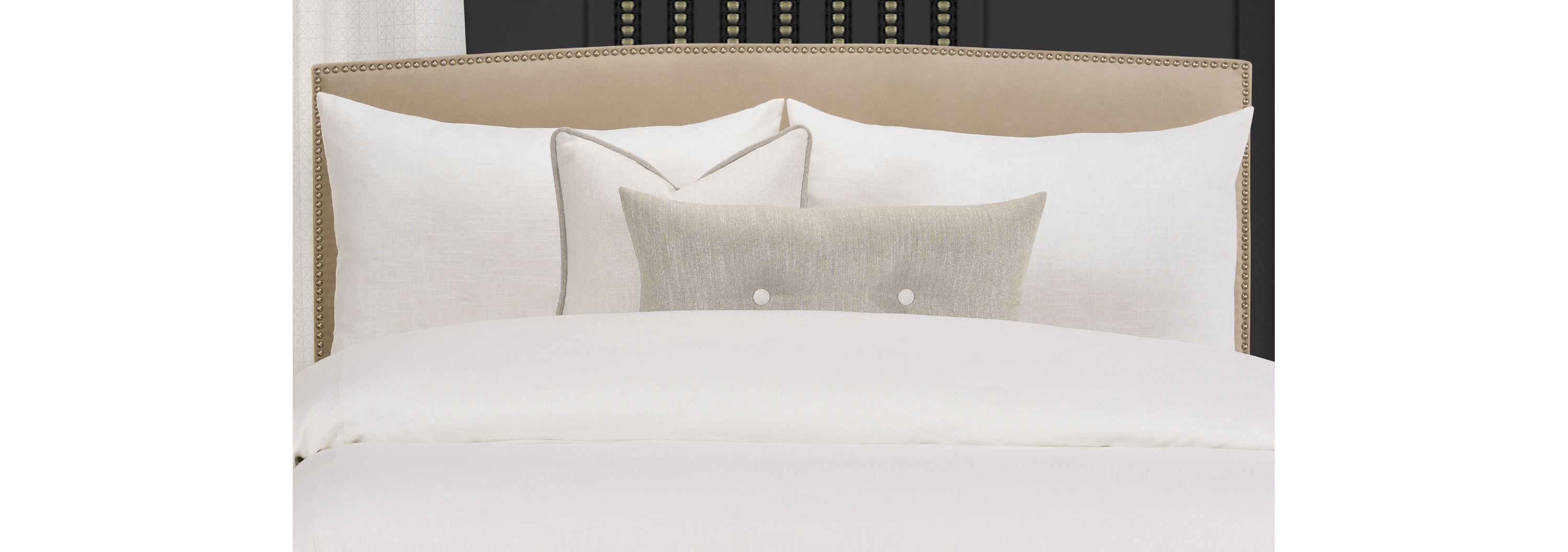 F. Scott Fitzgerald Afternoon Cafe Snow Luxury Duvet Cover and Insert Set- Queen- 6 Piece