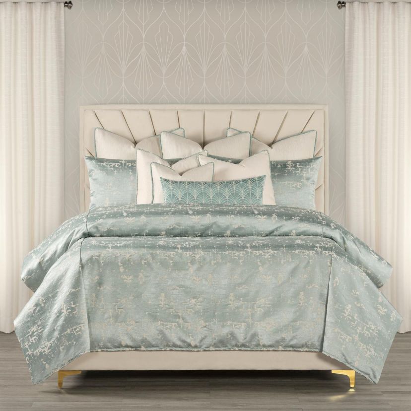 The Great Gatsby East Egg Patina Duvet & Insert Set- King- 11 Piece