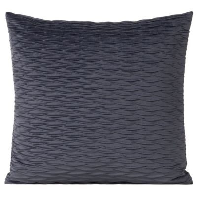 Siscovers Fluctuate Bluestone Pleated Velvet Throw Pillow- x