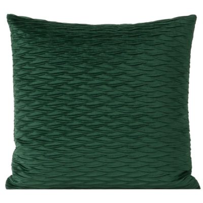 Siscovers Fluctuate Emerald Pleated Velvet Throw Pillow-22 x 22