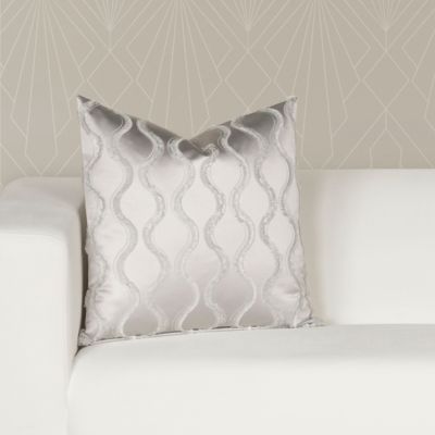 The Great Gatsby Full Swing Silver Textured Throw Pillow- x