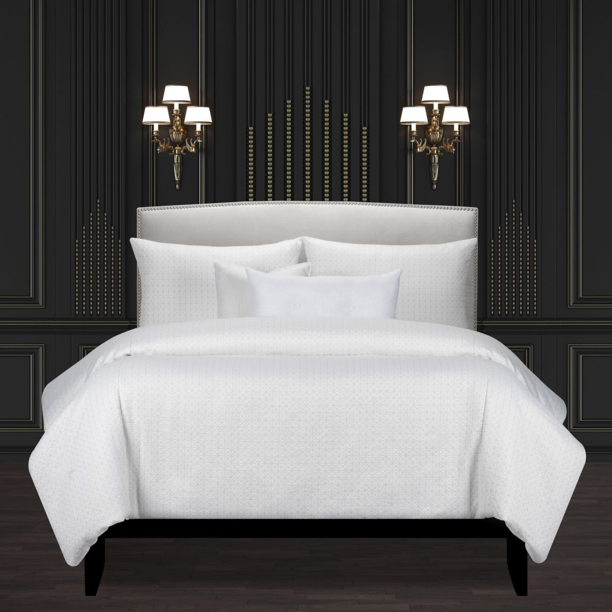 F Scott Fitzgerald Manuscript Silver Luxury Bedding Set- Cal King- 6 Piece