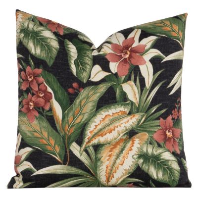 Siscovers Pure Paradise Noir Solarium Indoor/Outdoor Throw Pillow-16" x16"