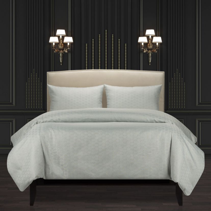 F Scott Fitzgerald Star Attraction Mist Luxury Bedding Set- Full- 6 Piece