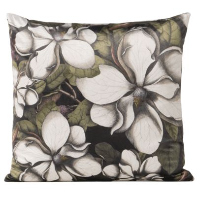 Smithsonian Sweet Magnolias Velvet Throw Pillow- x