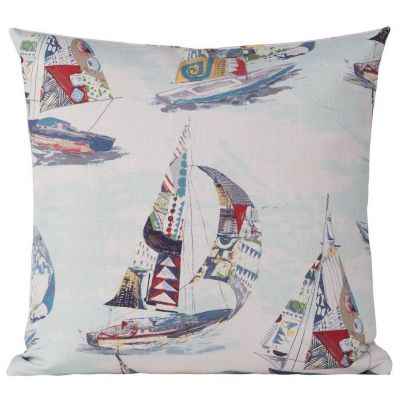Siscovers Yacht Club Nautical Print Throw Pillow-16 x 16