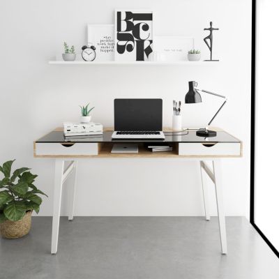 Techni Mobili Compact Computer Desk Cherry