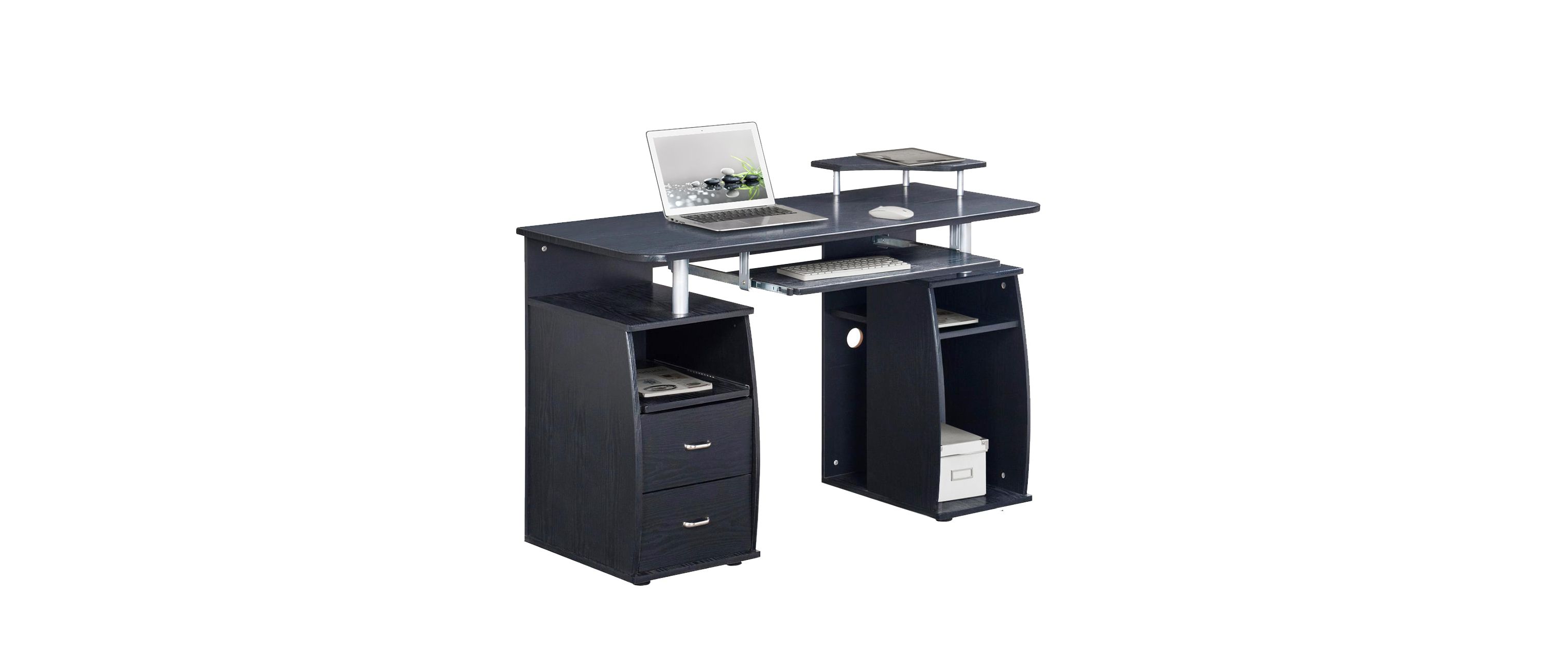 Techni Mobili Complete Computer Workstation Desk With Storage, Espresso