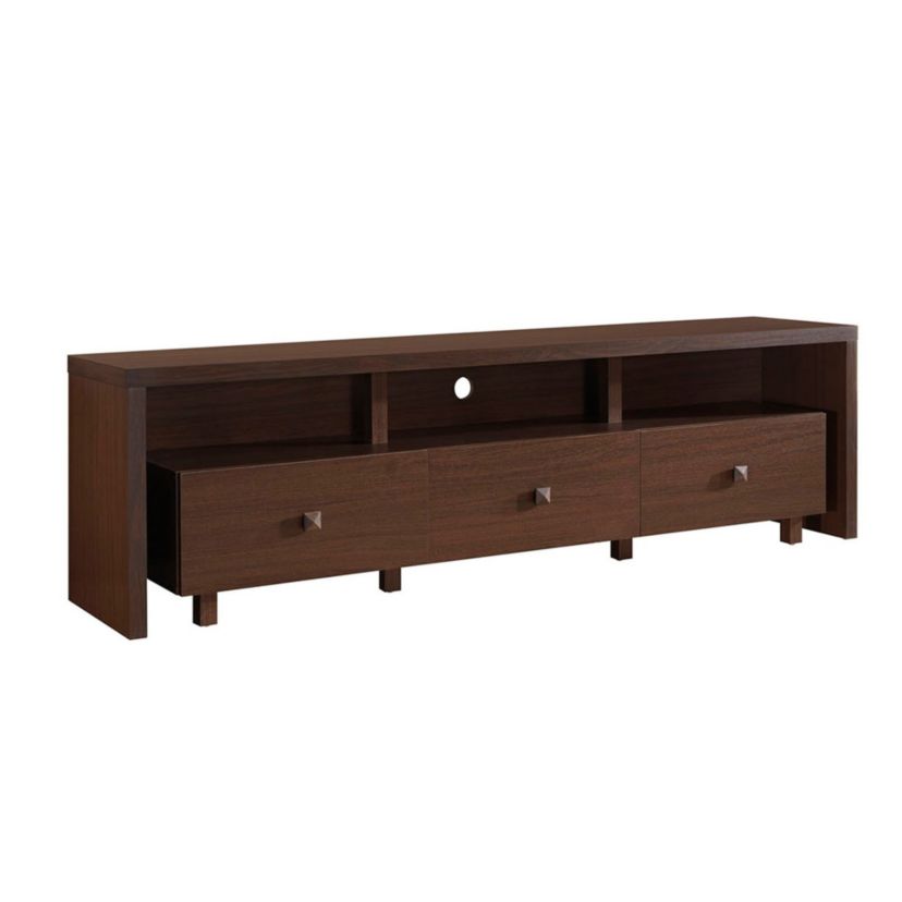 Techni Mobili Elegant TV Stand for TVs Up To 75" with Storage, Hickory