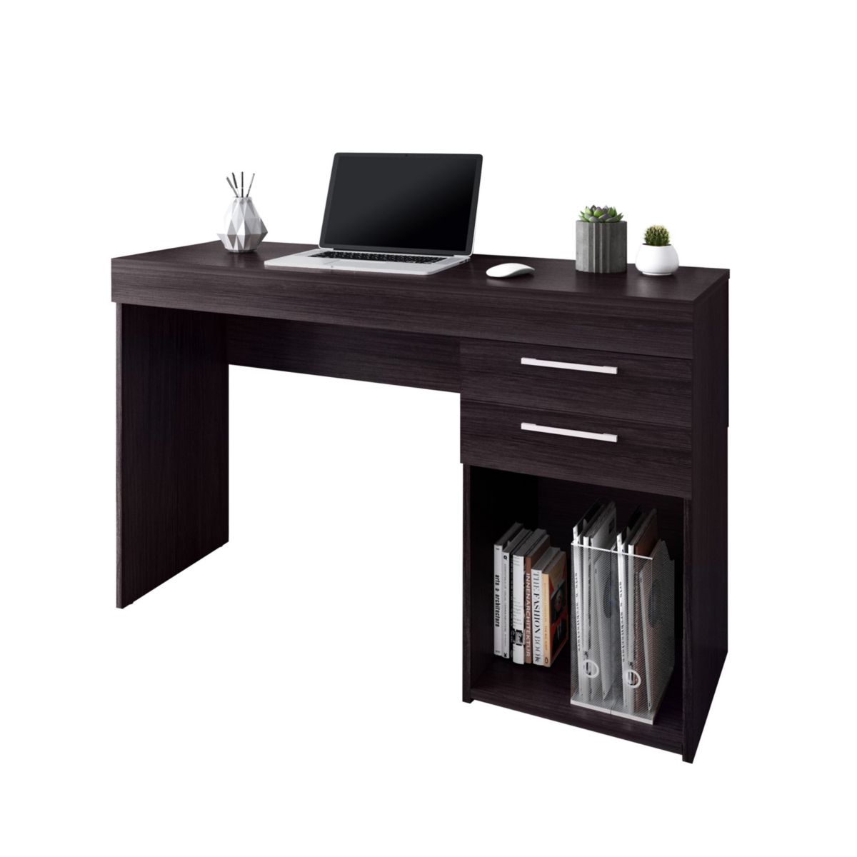 Techni Mobili Home Office Workstation with Storage, Espresso