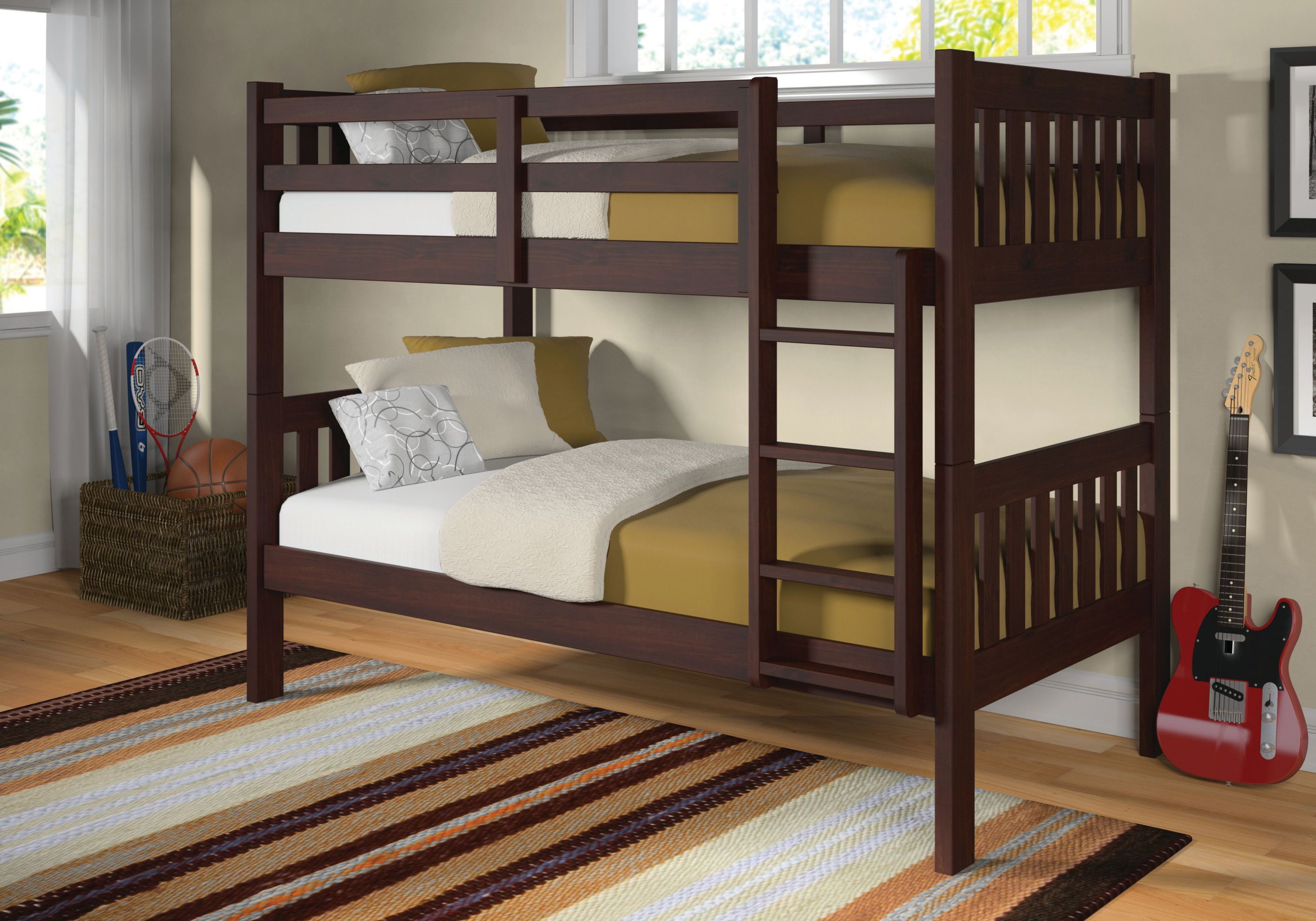 Twin/Twin Mission Bunk Bed