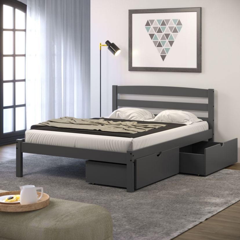 Full Econo Bed With Dual Under Bed Drawers
