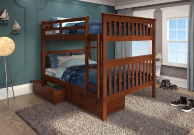 Donco Kids Full/full Mission Bunk Bed With Dual Underbed Drawers
