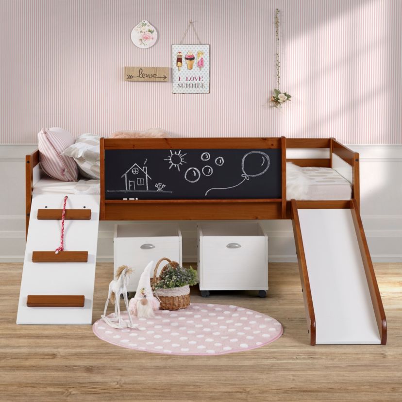 Twin Art Play Junior Low Loft With Toy Boxes