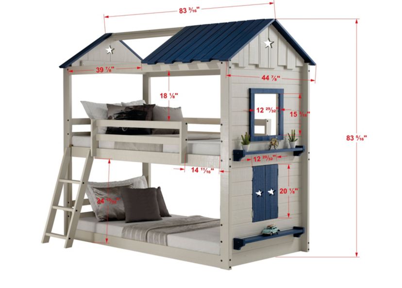 T/T Star Gaze Bunk Light Grey & Blue