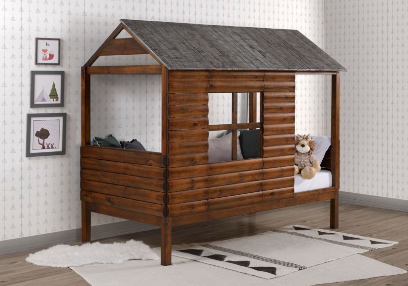 Twin Log Cabin Low Loft