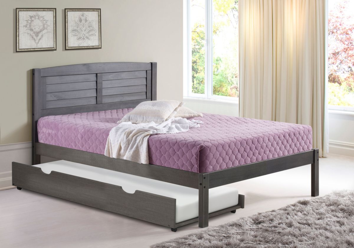Full Louver Bed With Trundle Bed