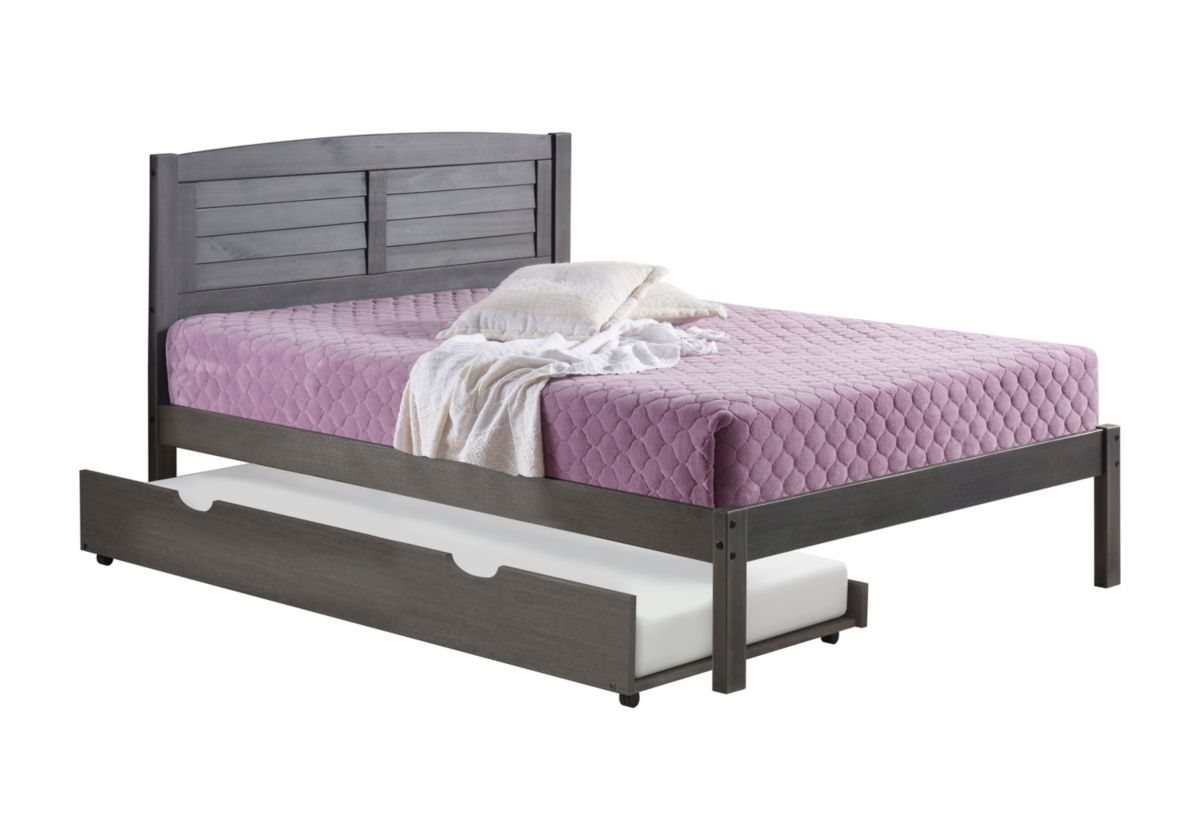 Full Louver Bed With Trundle Bed