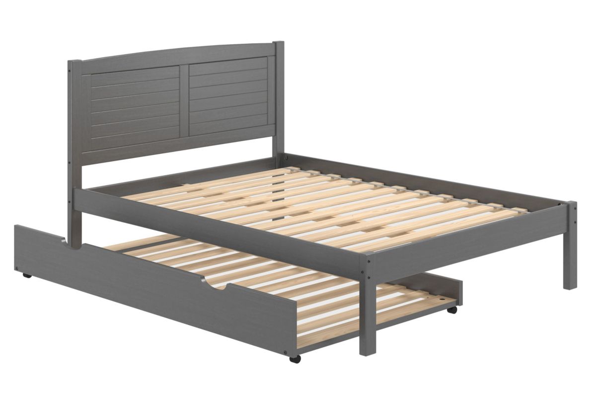 Full Louver Bed With Trundle Bed