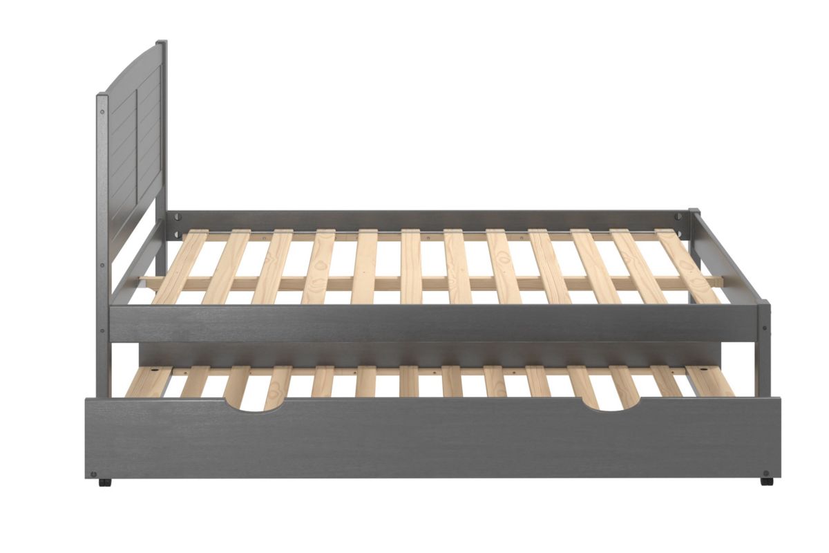 Full Louver Bed With Trundle Bed