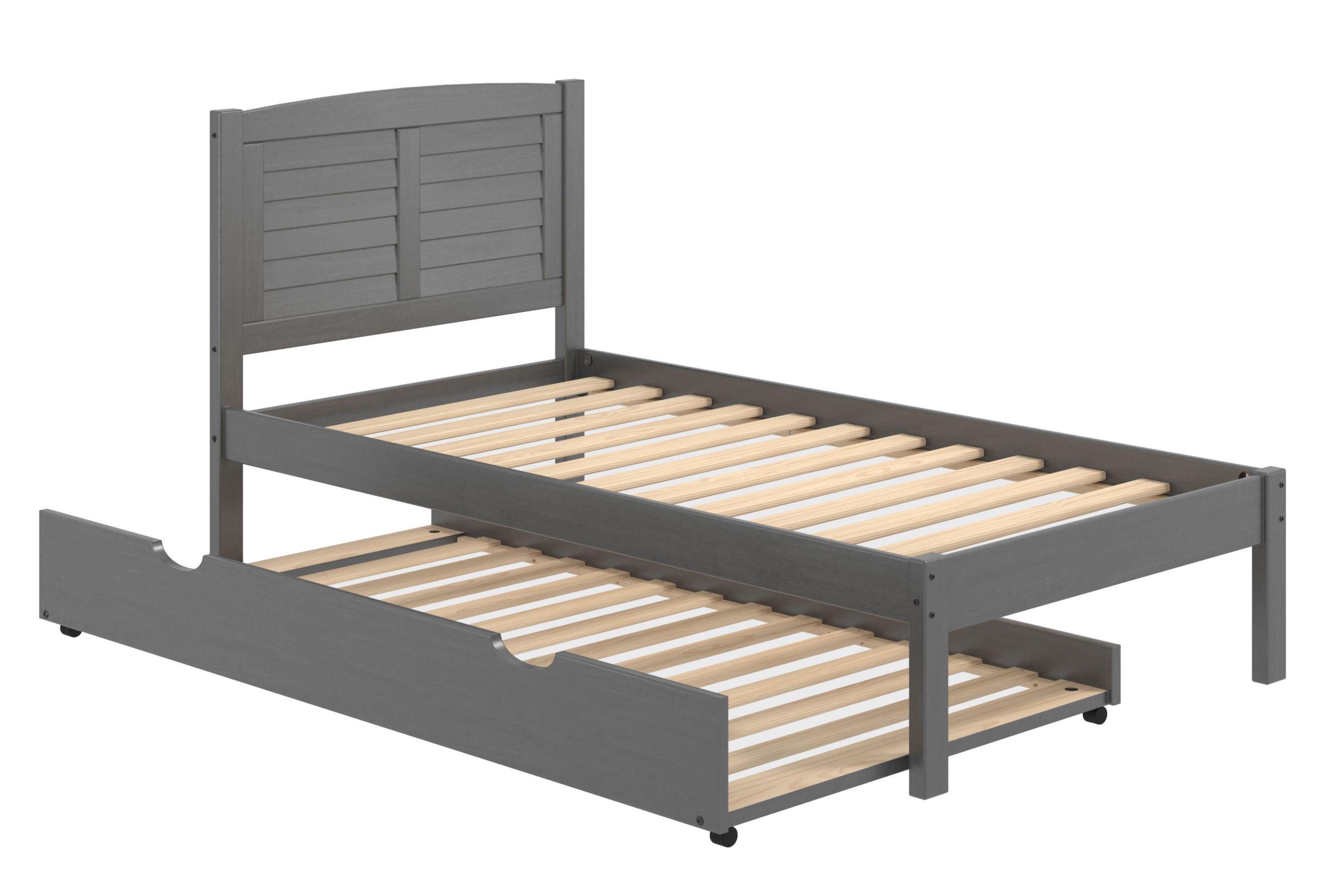 Twin Louver Bed With Trundle Bed