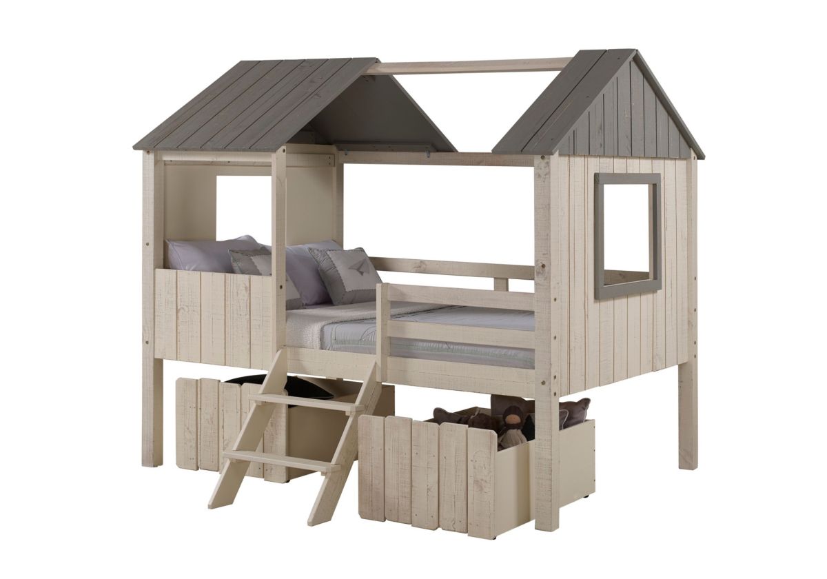 Full House Low Loft With Dual Loft Drawers