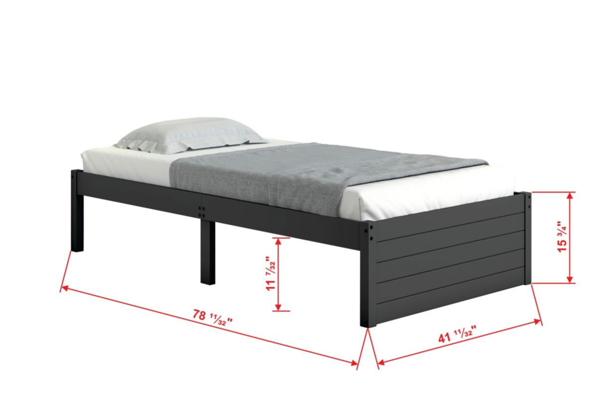 Twin Platform Bed With Dual Under Bed Drawers