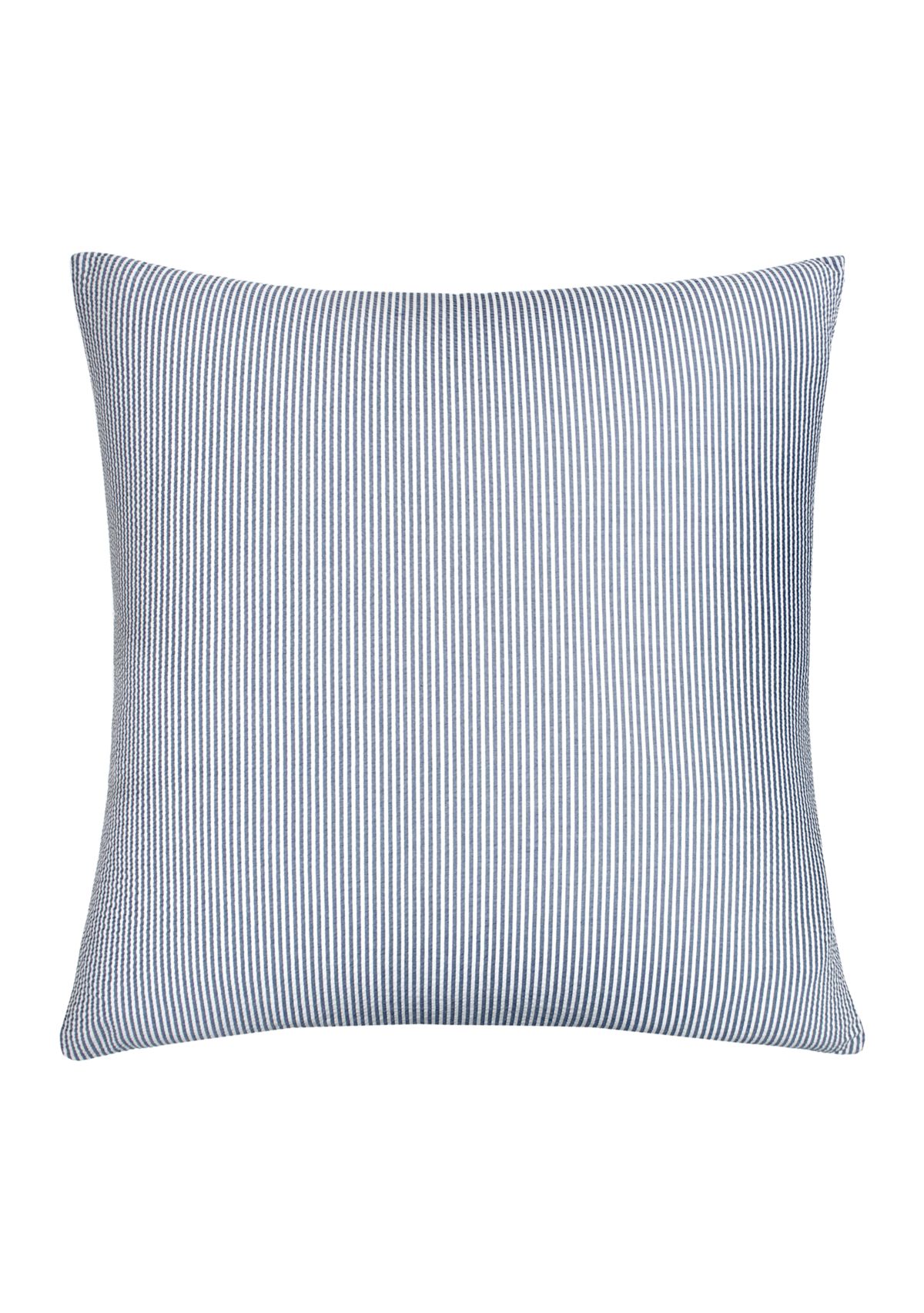 Blue Seersucker Euro Sham