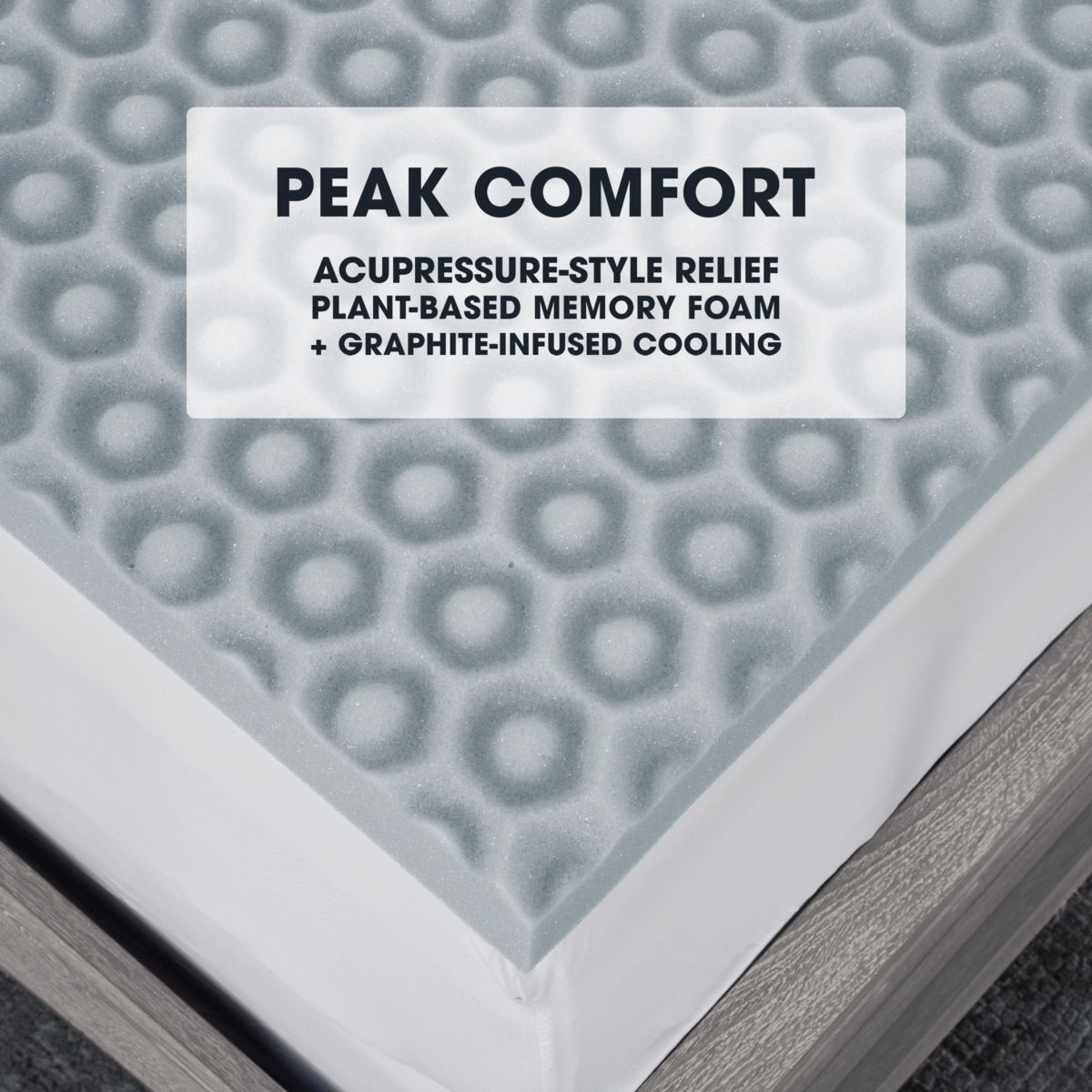 Peak Comfort 3 inch Memory Foam Mattress Topper