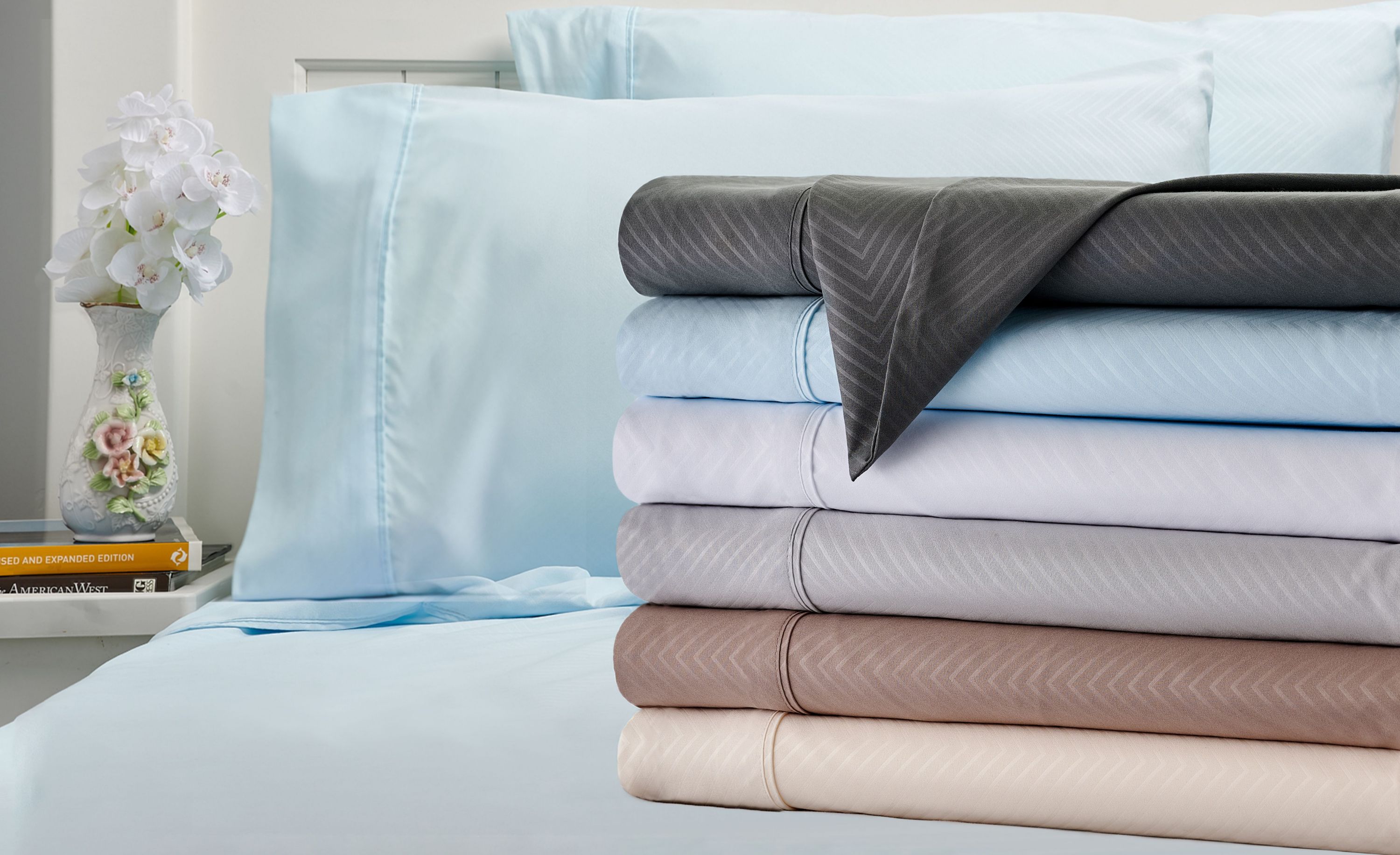 Chevron Embossed 4pc Sheet Set