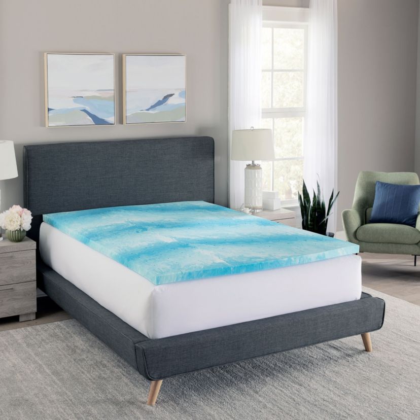 2-Inch Cooling Gel Swirl Memory Foam Mattress Topper