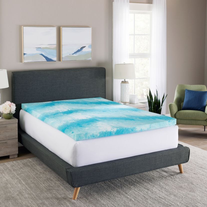 3-Inch Cooling Gel Swirl Memory Foam Mattress Topper