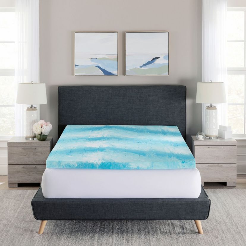 3-Inch Cooling Gel Swirl Memory Foam Mattress Topper