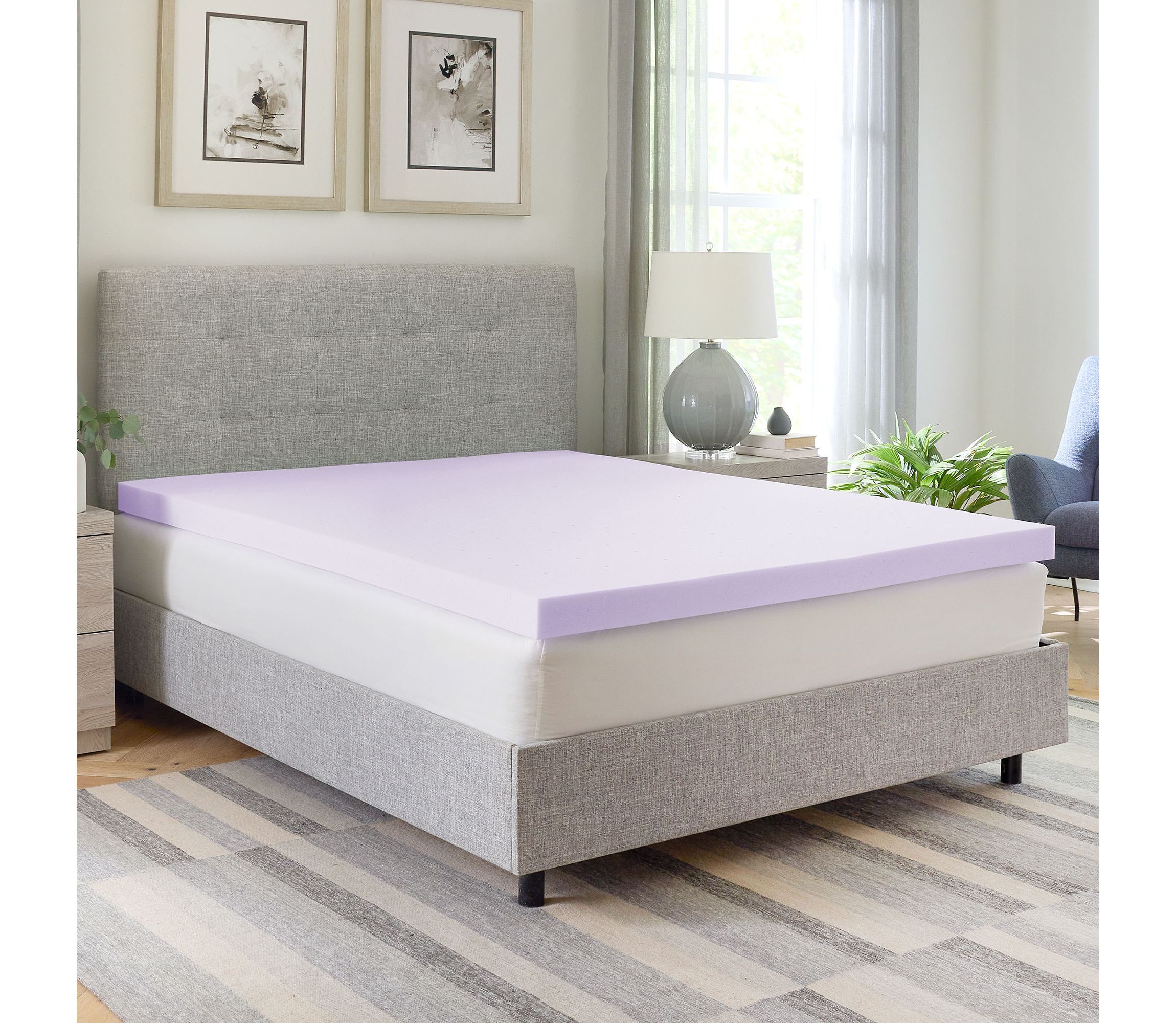 3-Inch Lavender Infused Memory Foam Mattress Topper