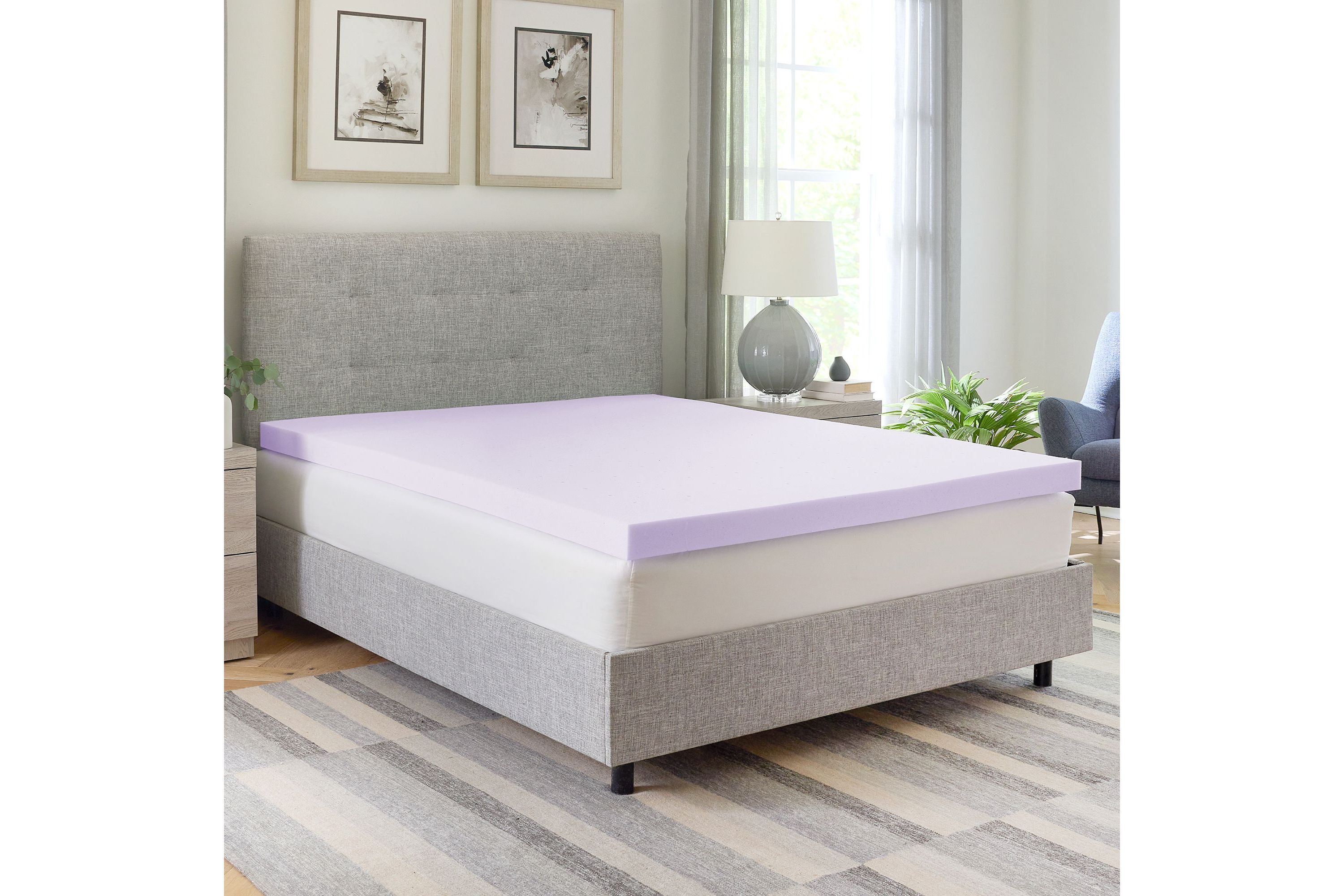 3-Inch Lavender Infused Memory Foam Mattress Topper