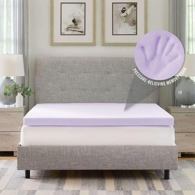 3-Inch Lavender Infused Memory Foam Mattress Topper