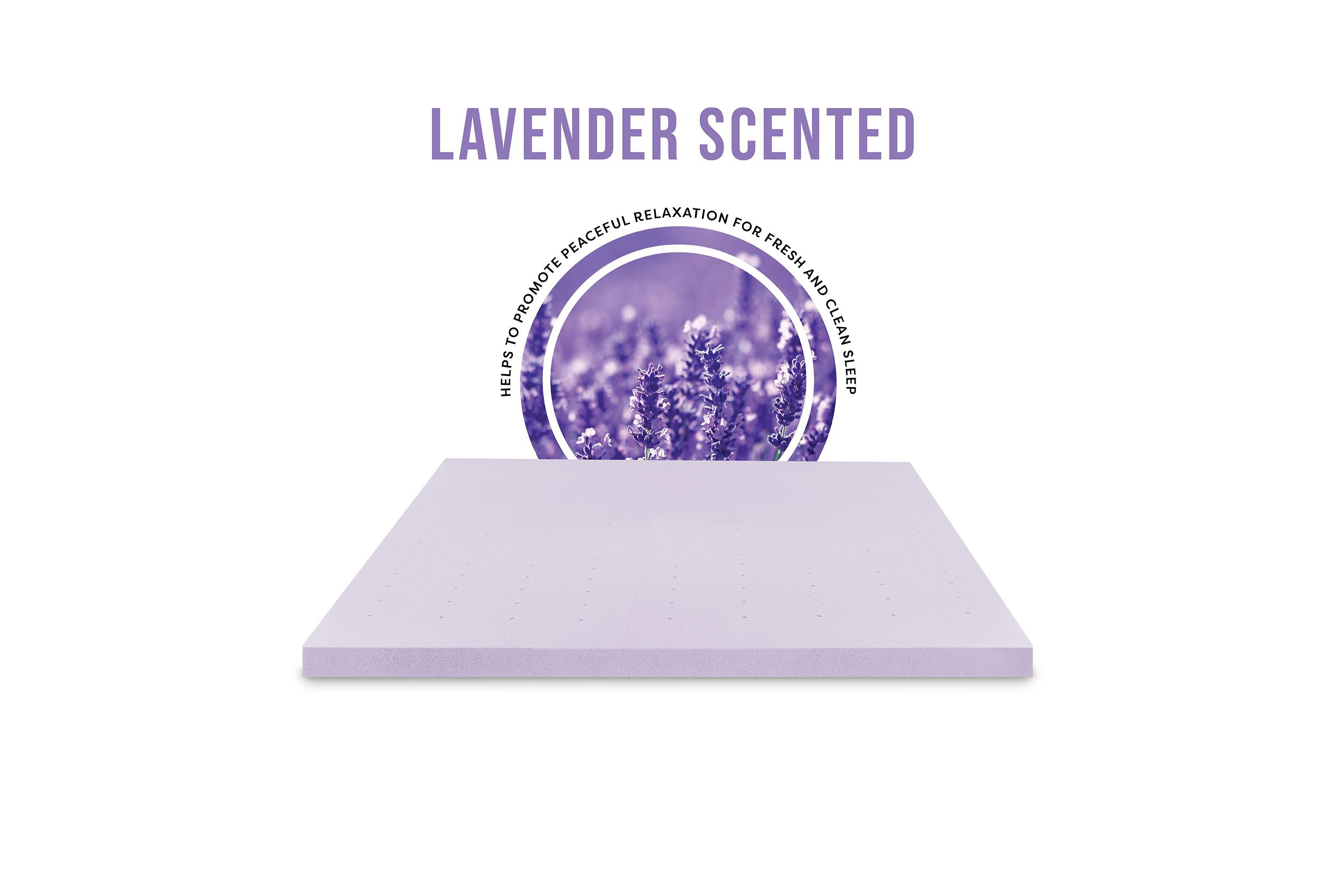 3-Inch Lavender Infused Memory Foam Mattress Topper