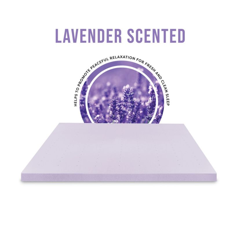 3-Inch Lavender Infused Memory Foam Mattress Topper