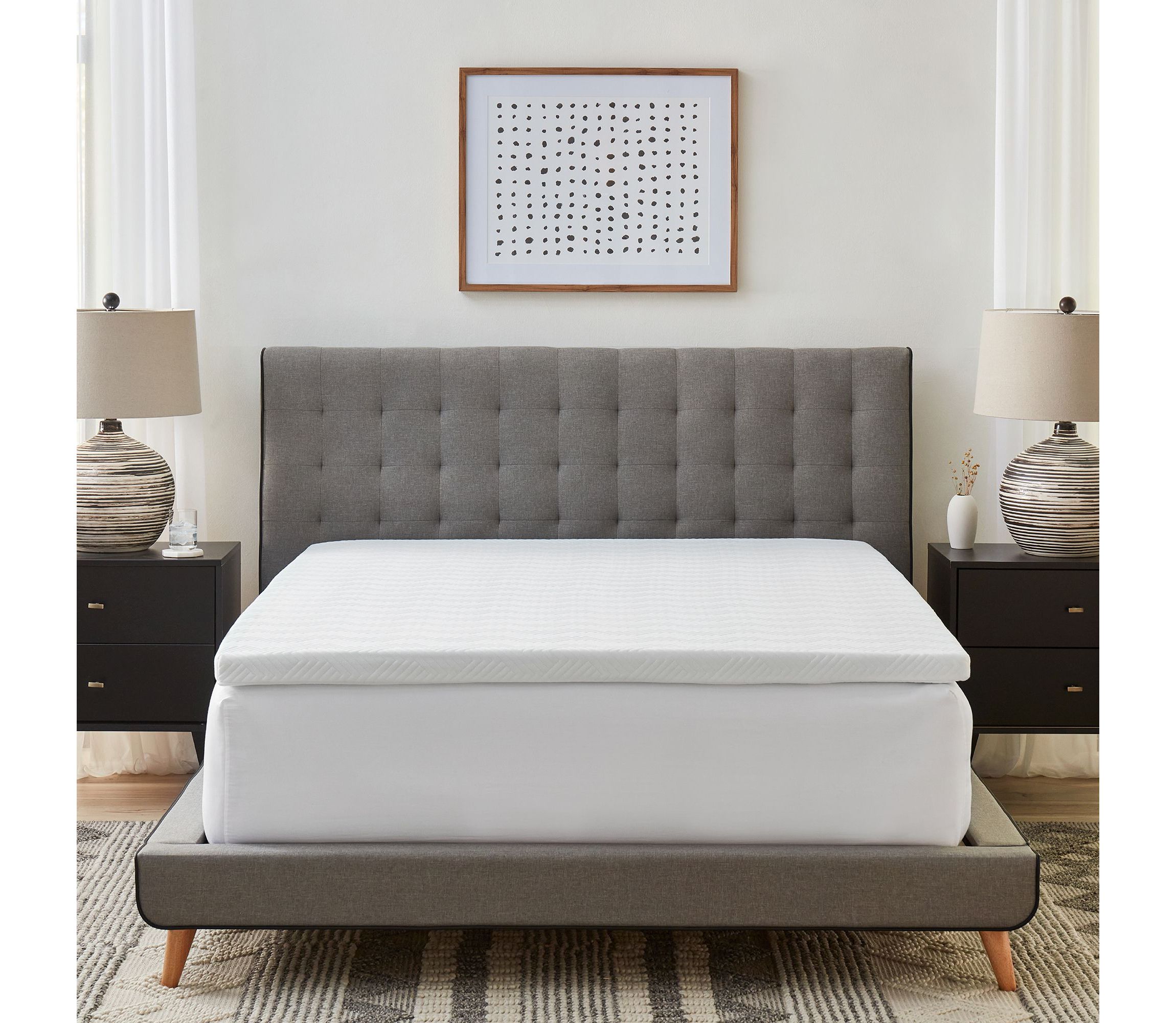 2-Inch Gel-Infused Memory Foam Mattress Topper with Circular-Knit Cover