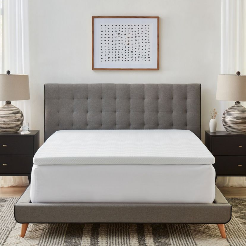 2-Inch Gel-Infused Memory Foam Mattress Topper with Circular-Knit Cover