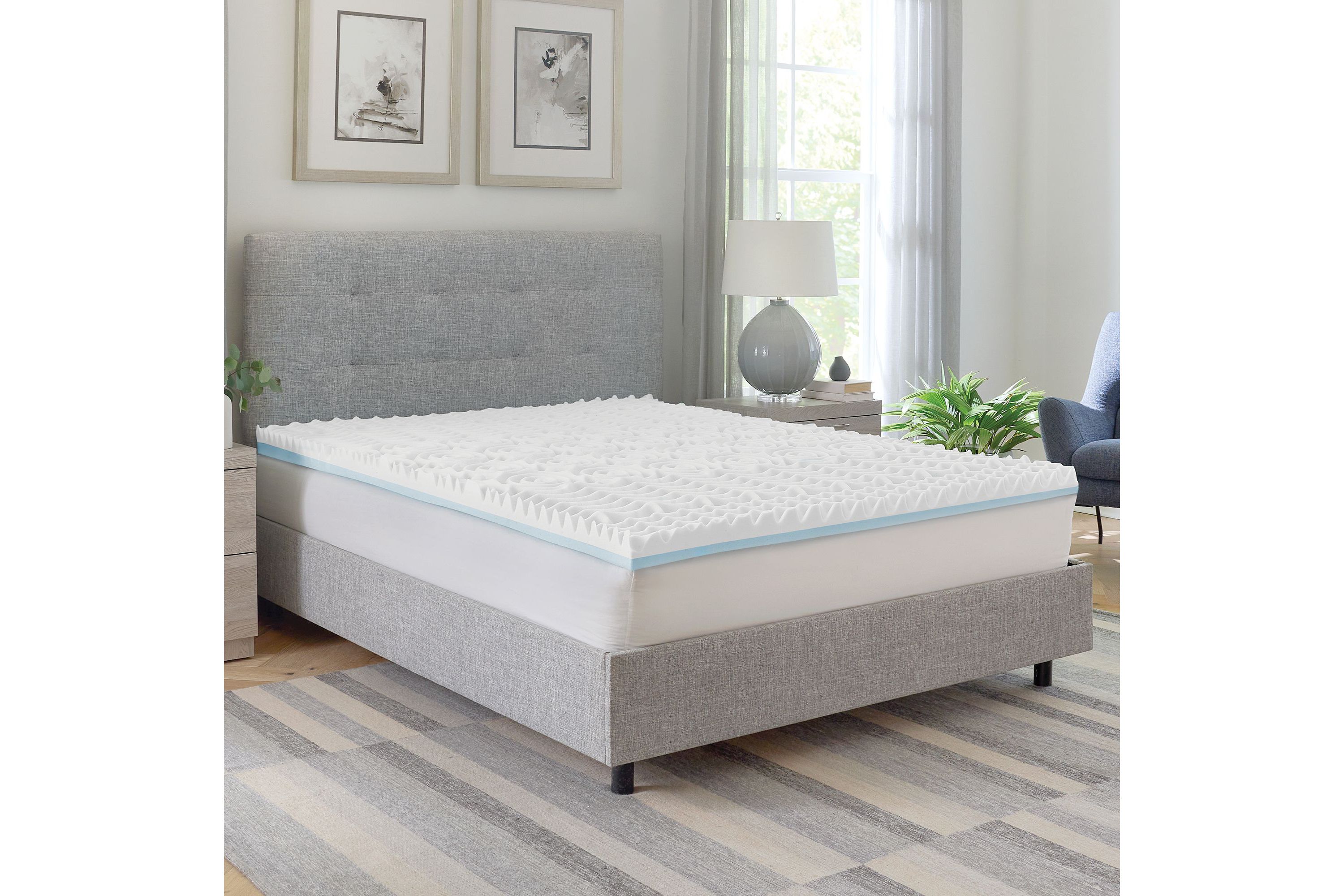 3-Inch Reversible Dual Sided Memory Foam Mattress Topper