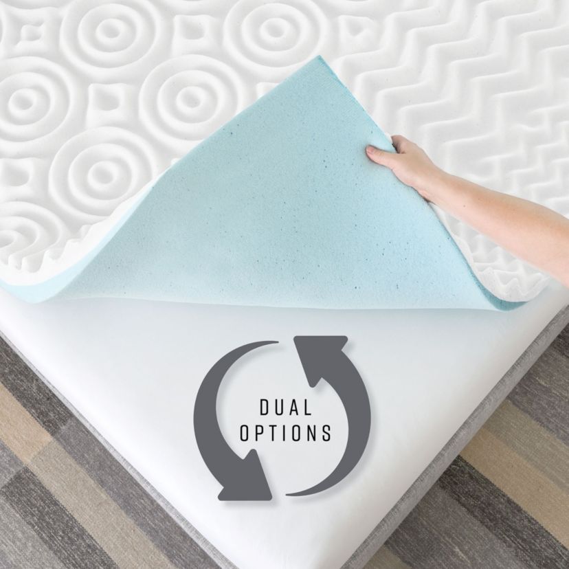 3-Inch Reversible Dual Sided Memory Foam Mattress Topper