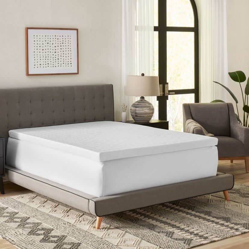 3-Inch Gel-Infused Memory Foam Mattress Topper with Cooling Cover