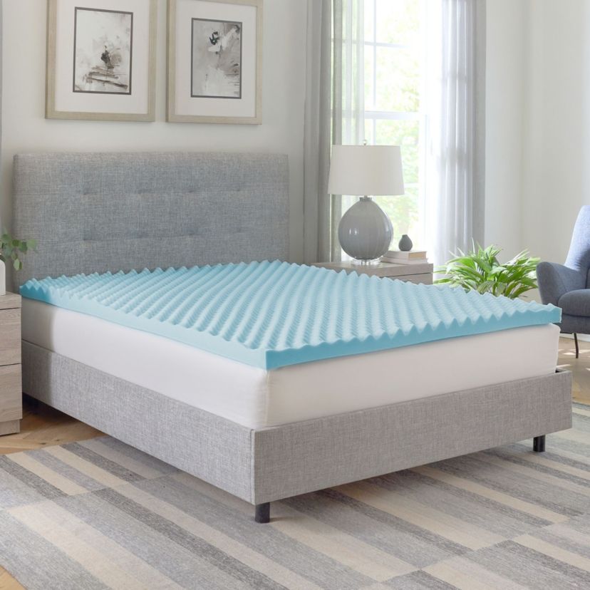 2.5-Inch Gel-Infused Convoluted Memory Foam Mattress Topper