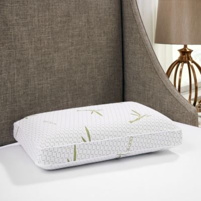 Green Tea Infused Memory Foam Bed Pillow with Rayon from Bamboo Infused Cover