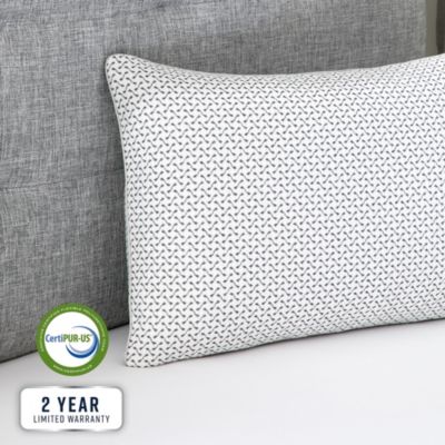 Gel-Infused Memory Foam Cluster Jumbo Bed Pillow with Charcoal Infused Cover