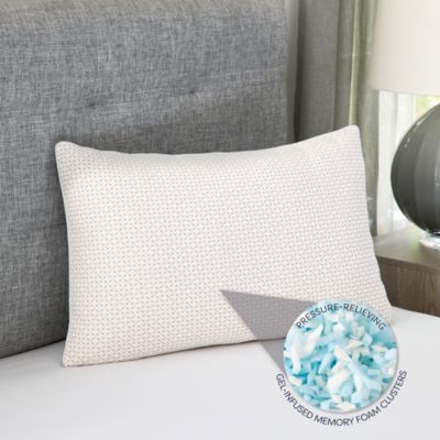 Gel-Infused Memory Foam Cluster Jumbo Bed Pillow with Copper Infused Cover