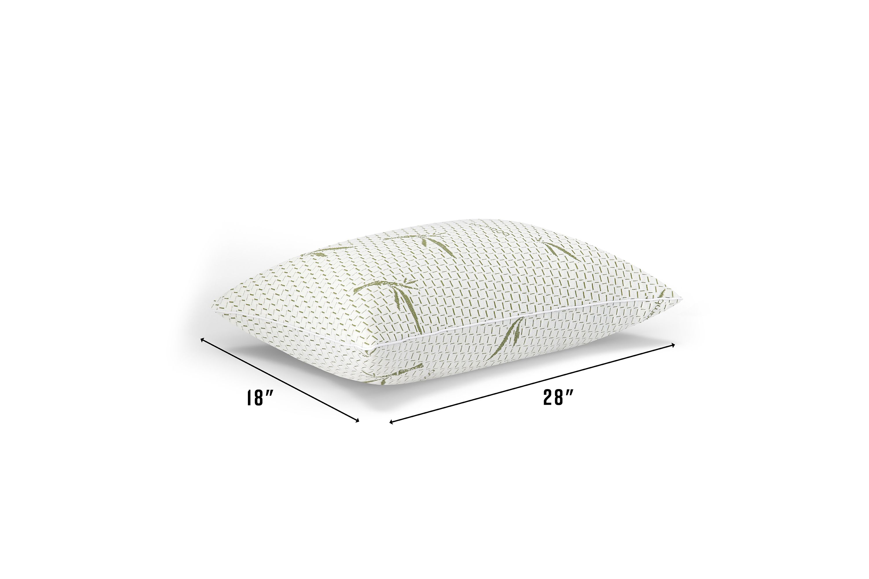 Gel-Infused Memory Foam Cluster Jumbo Bed Pillow with Rayon from Bamboo Infused Cover