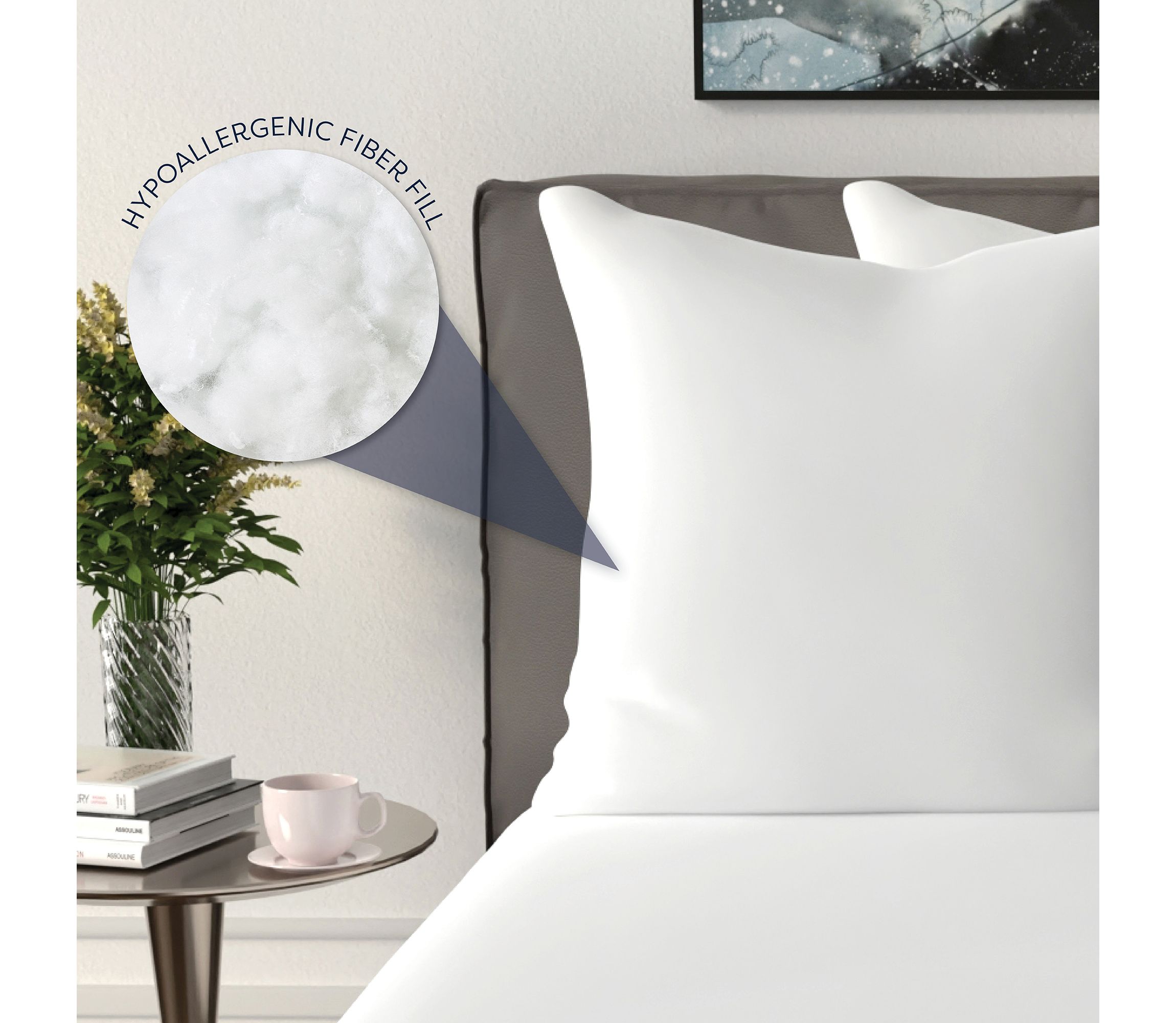 Fiber Filled 27 x 27 Euro Square Pillow Insert - 2 Pack
